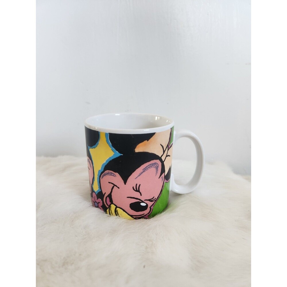 Applause Walt Disney Mickey Minnie Mouse Laughing Ceramic Mug 12oz Coffee Cup